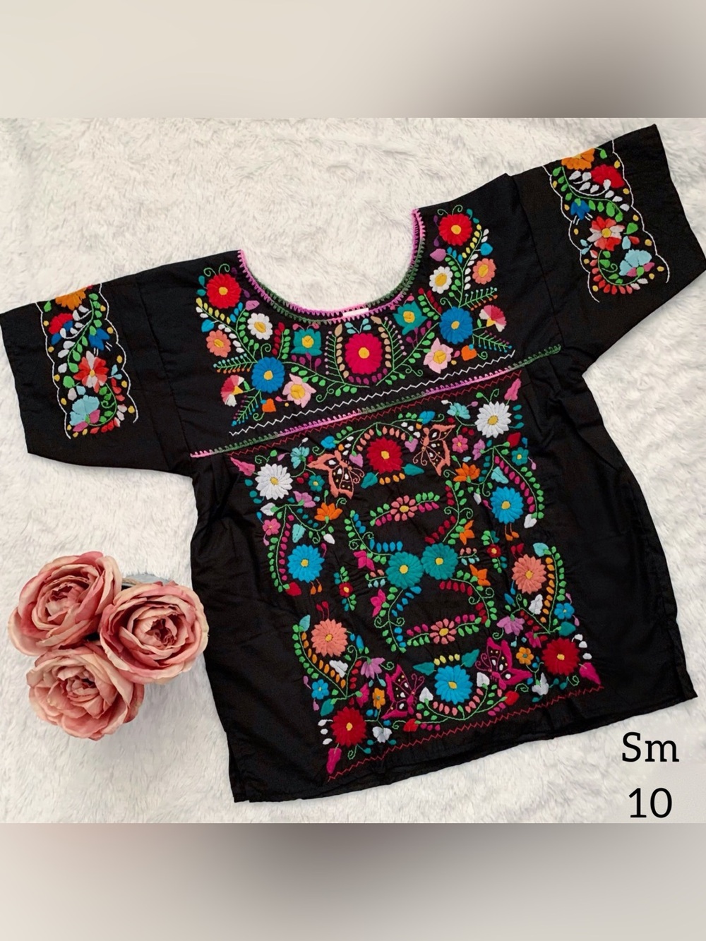 Mexican Boho Embroidered Top